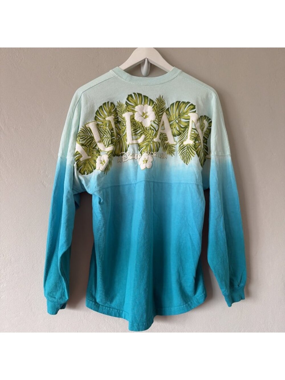 Disney Aulani Spirit Jersey Shirt Woman’s X-Small Blue Ombre Hawaii Sea